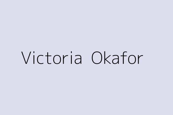 Victoria  Okafor 